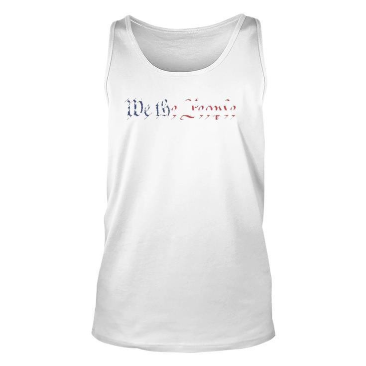 We The People US Constitution 1776 Freedom American Flag  Unisex Tank Top
