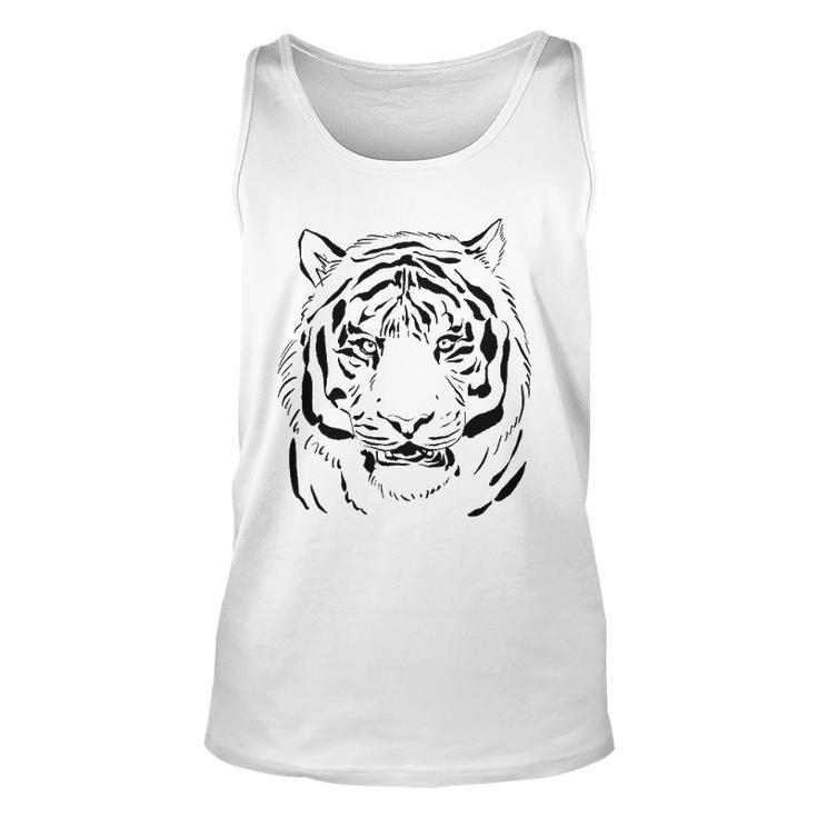White Tiger Head For Men And Tiger Dad And Tiger Lover Unisex Tank Top