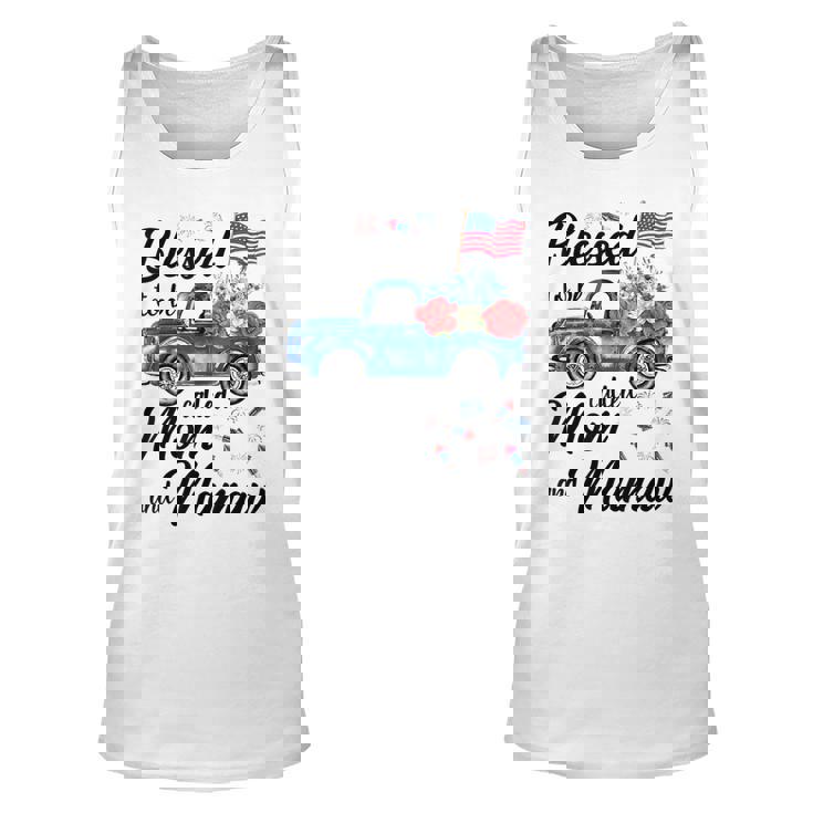 Women 4Th July American Flag Patriotic Blessed Mom Mamaw  Unisex Tank Top