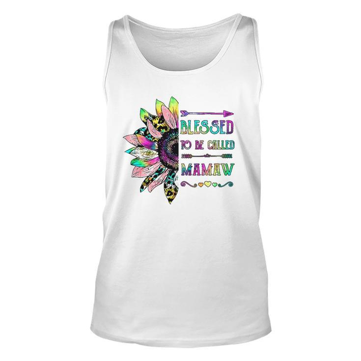 Women Blessed To Be Called Mamaw Sunflower Mothers Day Unisex Tank Top