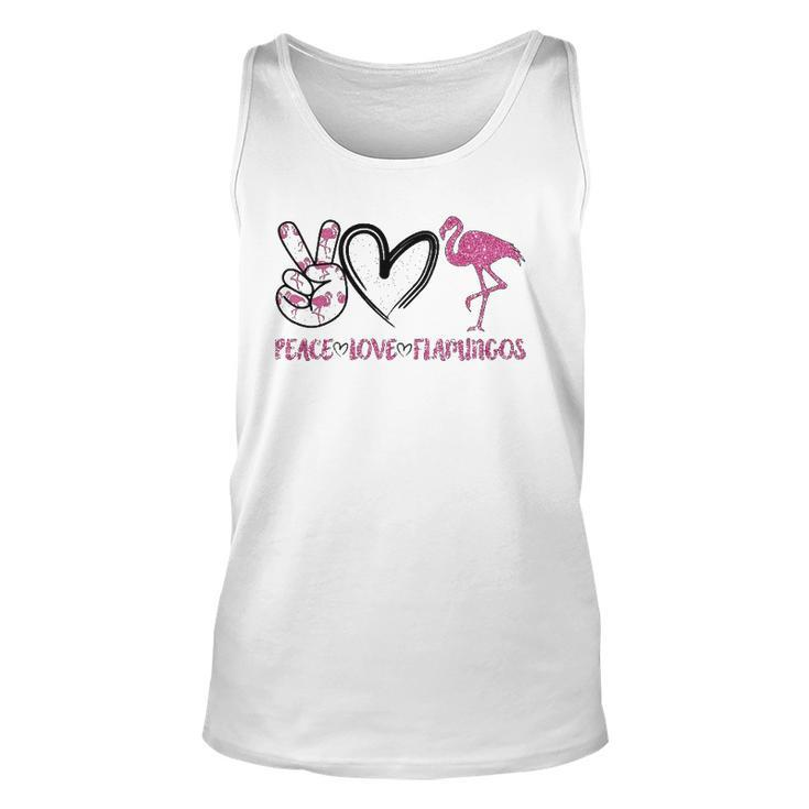 Womens Peace Love Flamingos Funny Flamingo Lover Women Gift Unisex Tank Top