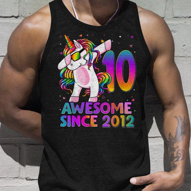 10 Year Old Unicorn Dabbing 10Th Birthday Girl Unicorn Party V3 Unisex Tank Top Gifts for Him