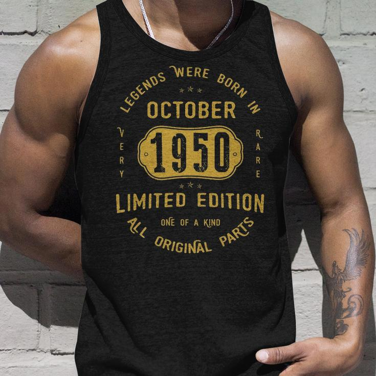 1950 October Birthday Gift 1950 October Limited Edition Unisex Tank Top Gifts for Him