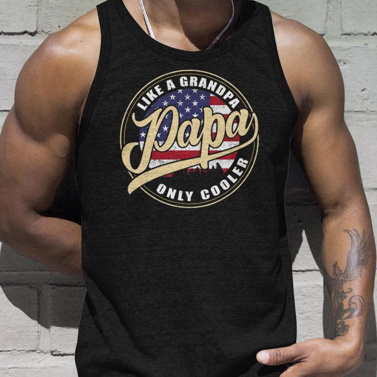 4Th Of July Dad Gifts Papa Like A Grandpa Only Cooler Unisex Tank Top Gifts for Him