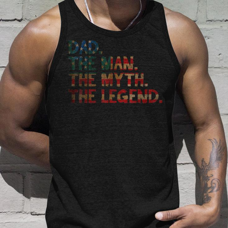 4Th Of July Fathers Day Gift - Dad The Man The Myth Unisex Tank Top Gifts for Him