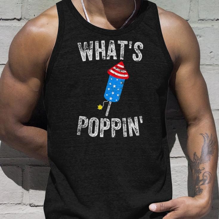 4Th Of July Summer Whats Poppin Funny Firework Unisex Tank Top Gifts for Him