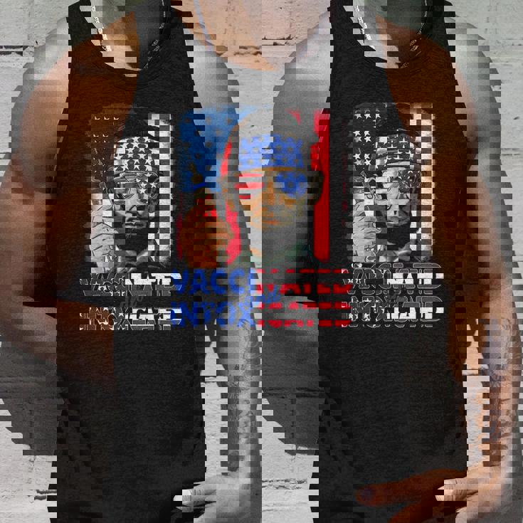 4Th Of July Vaccinated Intoxicated Usa Abe Lincoln Unisex Tank Top Gifts for Him