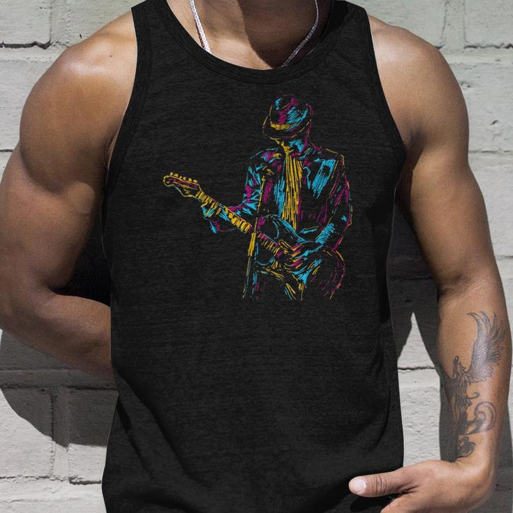 Abstract Art Musician Music Band Bass Player Unisex Tank Top Gifts for Him