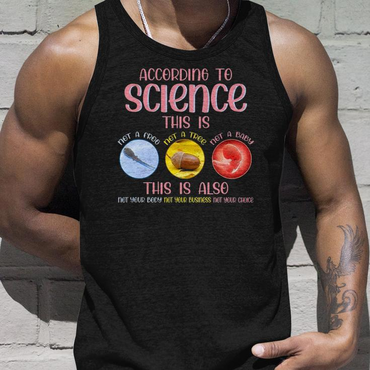According To Science This Is Pro Choice Reproductive Rights Unisex Tank Top Gifts for Him