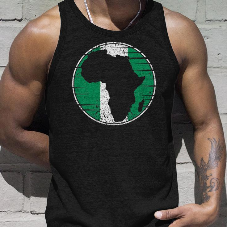 Africa Vintage Retro Map Nigeria Nigerian Flag Unisex Tank Top Gifts for Him