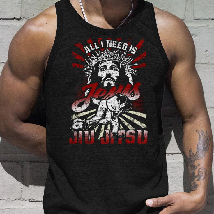 All I Need Is Jesus And Jiu Sitsu Combat Sport Dd Unisex Tank Top Gifts for Him