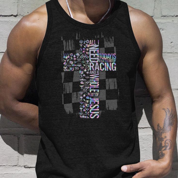 All I Need Today Is Racing And Jesus Unisex Tank Top Gifts for Him