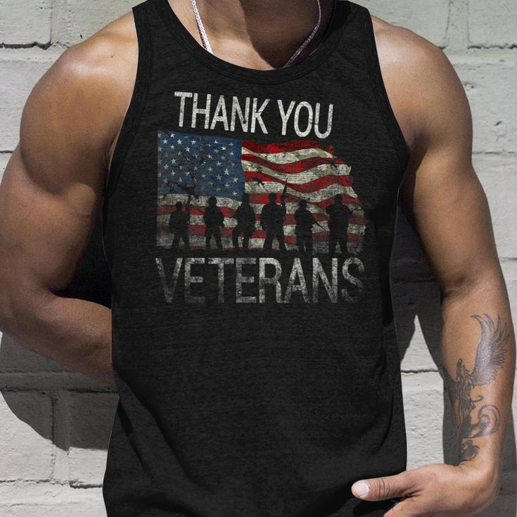 American Flag Thank You Veterans Proud Veteran  V2 Unisex Tank Top Gifts for Him
