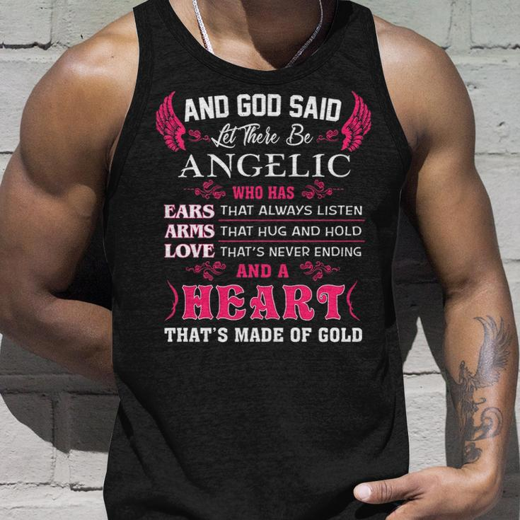 Angelic Name Gift And God Said Let There Be Angelic Unisex Tank Top Gifts for Him