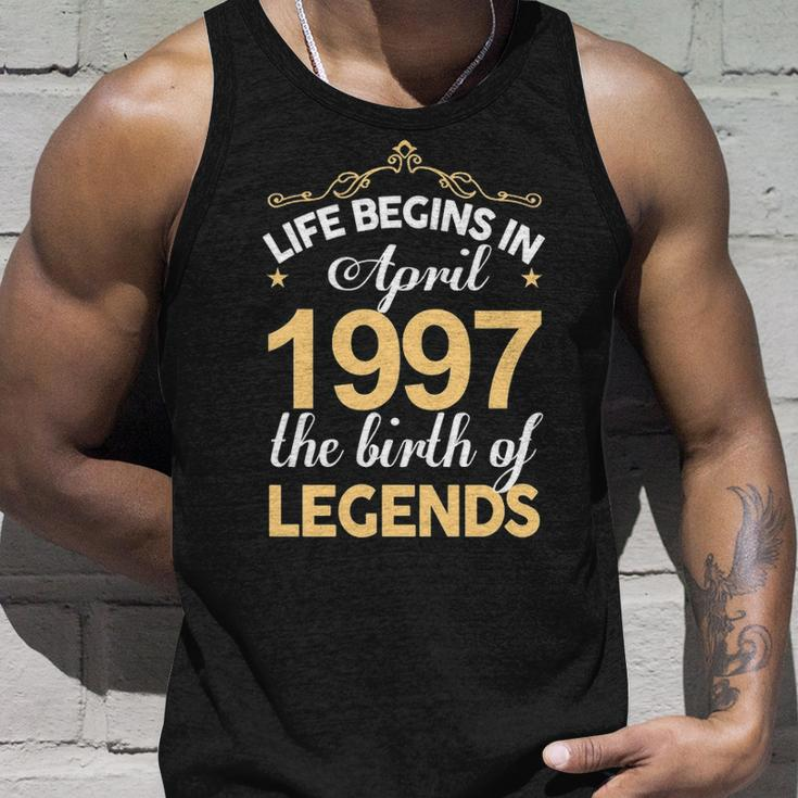April 1997 Birthday Life Begins In April 1997 V2 Unisex Tank Top Gifts for Him
