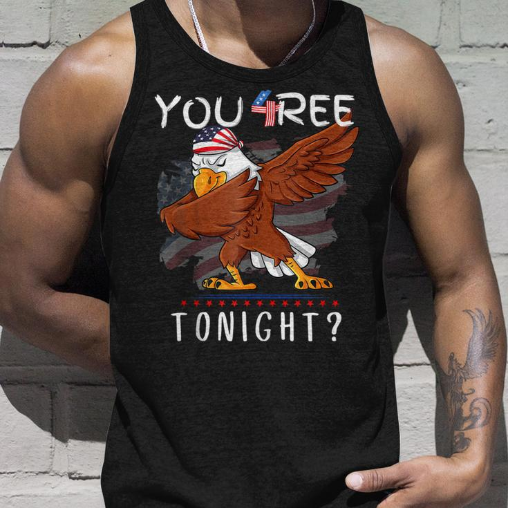 Are You Free Tonight 4Th Of July American Dabbing Bald Eagle Unisex Tank Top Gifts for Him