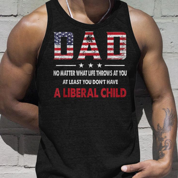 At Least You Dont Have A Liberal Child American Flag Unisex Tank Top Gifts for Him