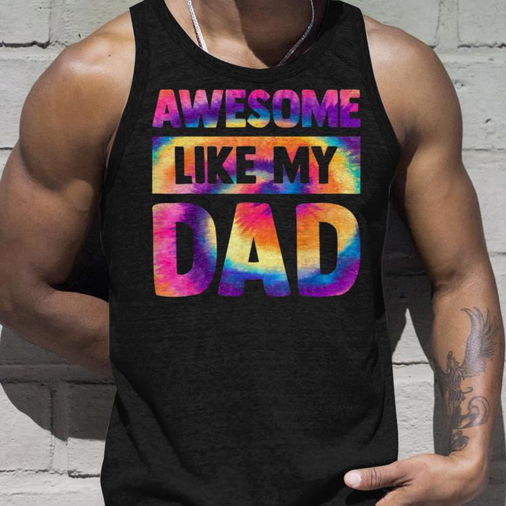 Awesome Like My Dad Matching Fathers Day Kids Tie Dye V2 Tank Top Gifts for Him