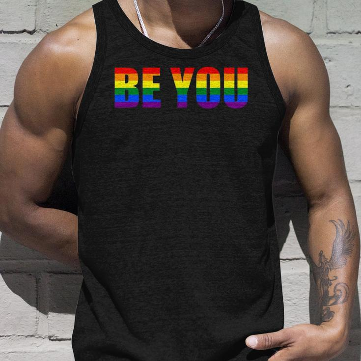 Be You Lgbt Flag Gay Pride Month Transgender Unisex Tank Top Gifts for Him