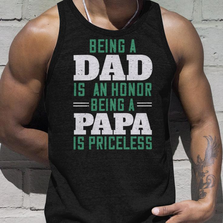 Being A Dadis An Honor Being A Papa Papa T-Shirt Fathers Day Gift Unisex Tank Top Gifts for Him