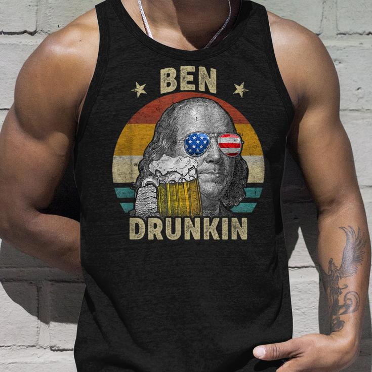Ben Drankin Drunking Funny 4Th Of July Beer Men Woman V2 Unisex Tank Top Gifts for Him