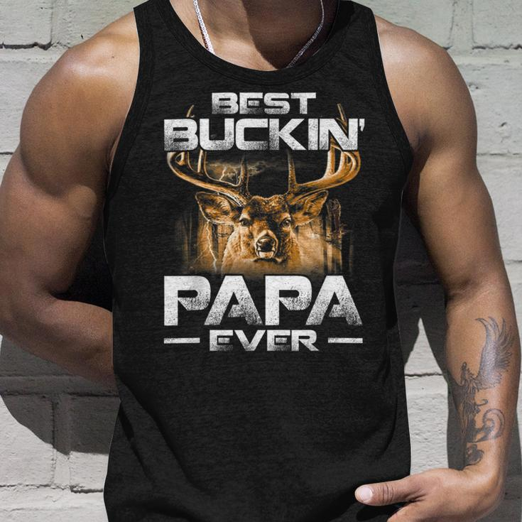 Best Buckin Papa Ever Deer Hunting Bucking Father Unisex Tank Top Gifts for Him