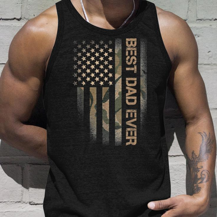 Best Dad Ever Camo American Us Flag Fathers Day 4Th Of July Unisex Tank Top Gifts for Him