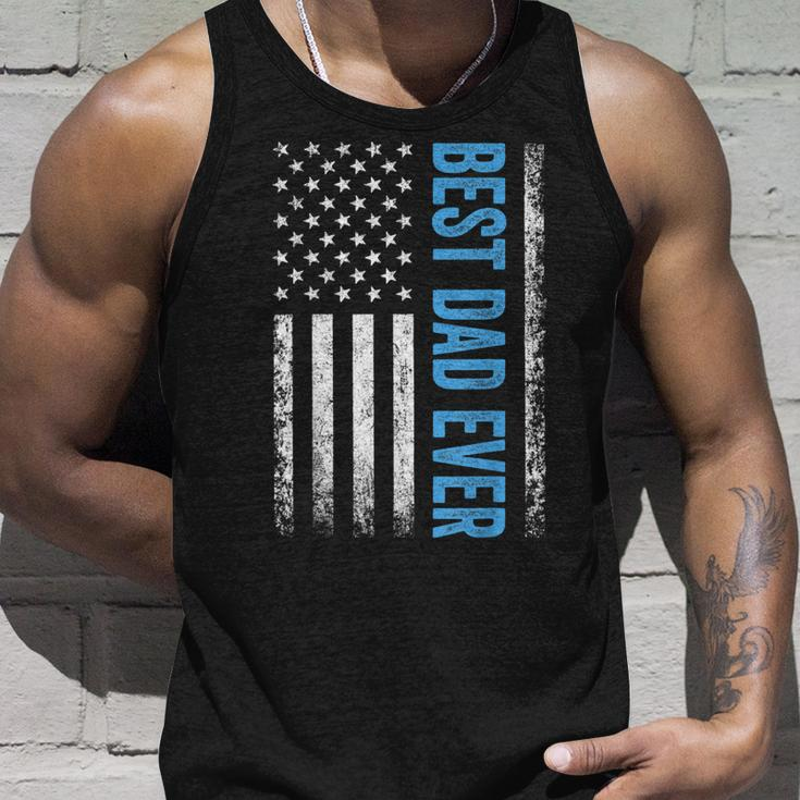 Best Dad Ever Us American Flag Gift For Fathers Day Unisex Tank Top Gifts for Him
