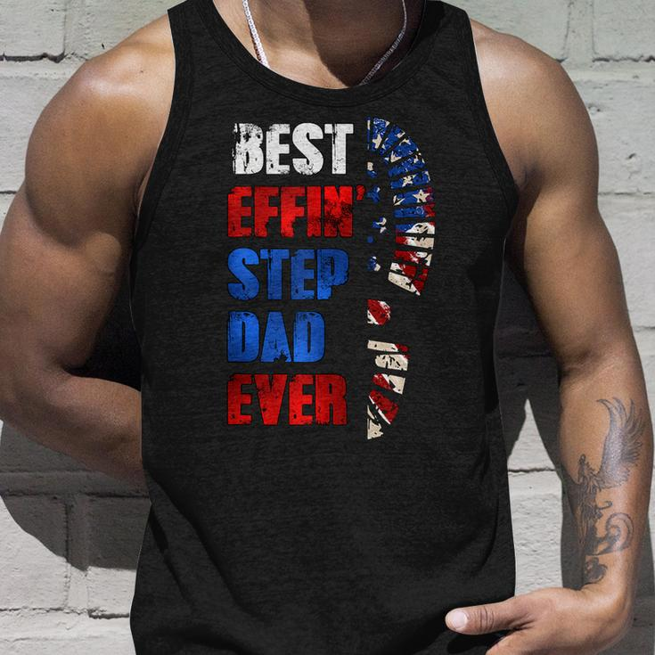Best Effin’ Step Dad 4Th Of July Ever Shoes Trace Flag Unisex Tank Top Gifts for Him