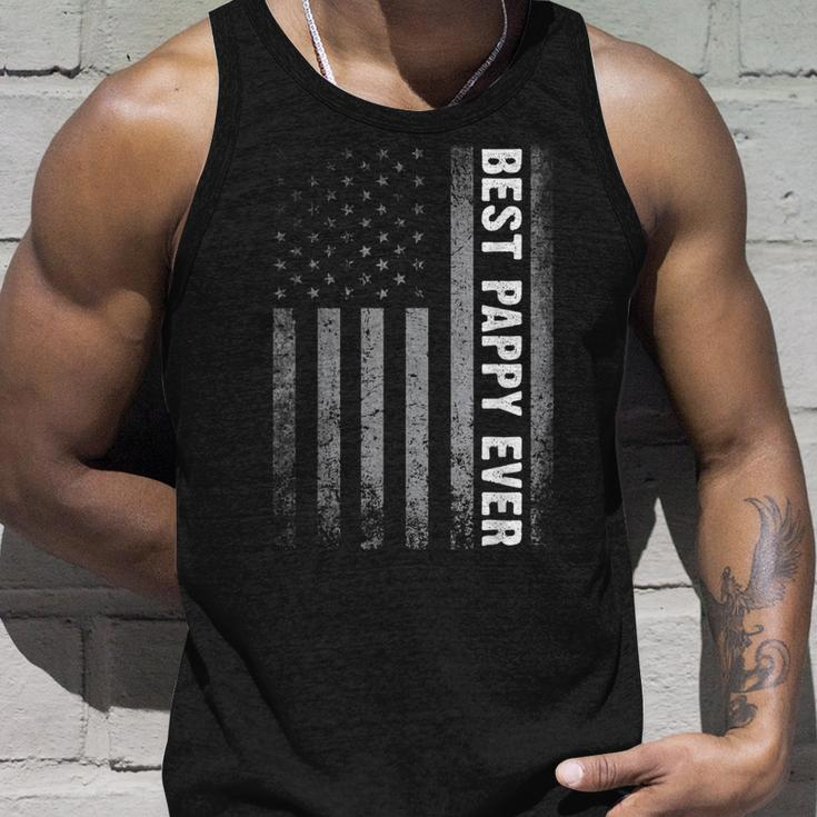 Best Pappy Ever Vintage American Flag Fathers Day Christmas Unisex Tank Top Gifts for Him