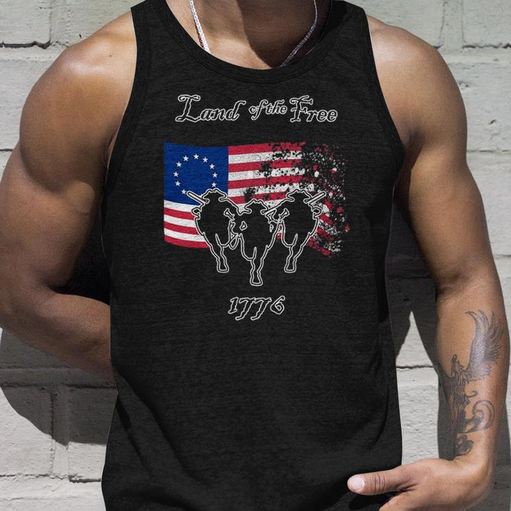 Betsy Ross Flag Land Of The Free Women Men Patriotic Gift Unisex Tank Top Gifts for Him