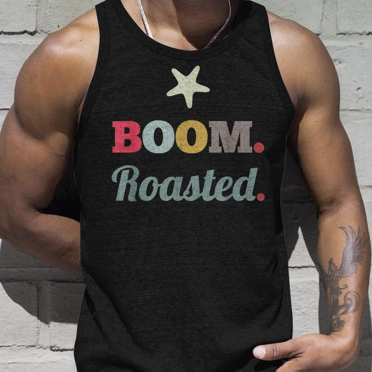 Boom Roasted Funny Vintage Sarcastic Coworkers Humor Gift Unisex Tank Top Gifts for Him