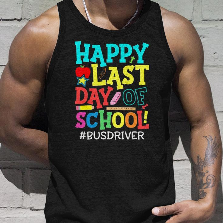 Bus Driver Life Happy Last Day Of School Summer Break Unisex Tank Top Gifts for Him