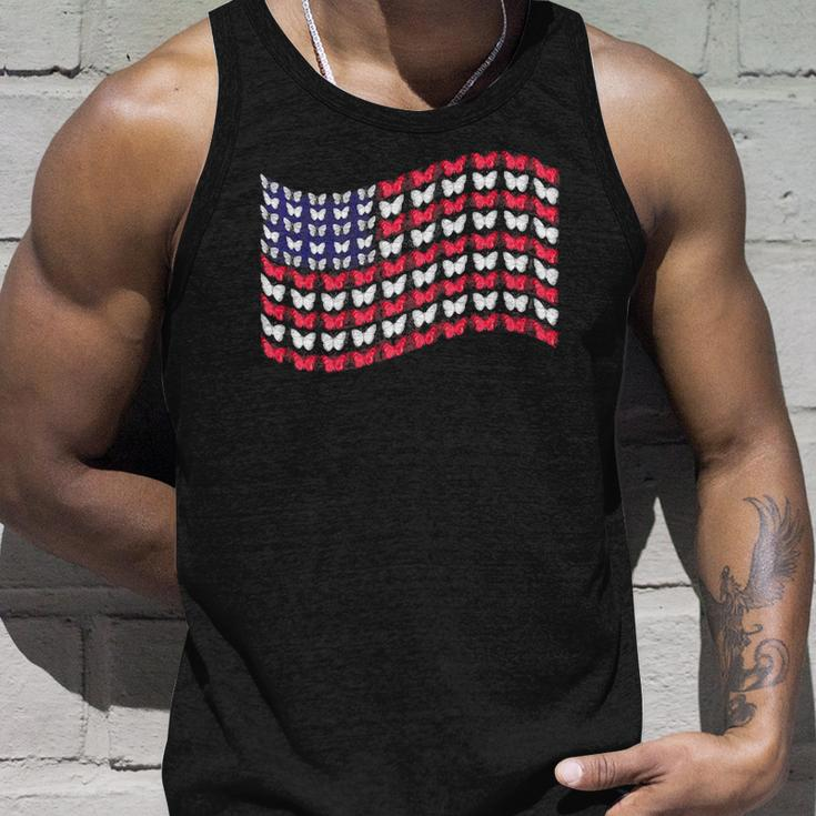 Womens Butterflies American Flag 4Th Of July Usa Butterfly Flag Tank Top Gifts for Him