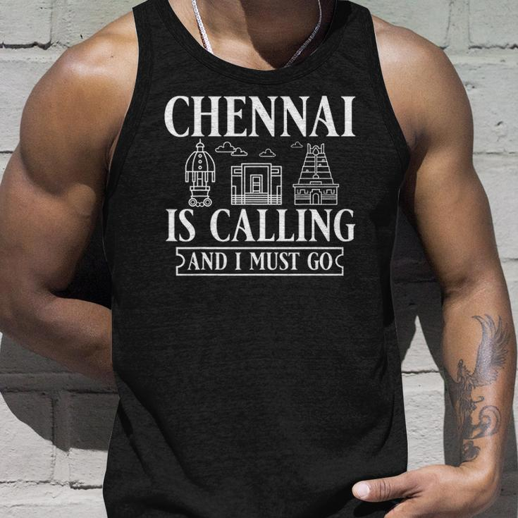 Chennai India City Skyline Map Travel Unisex Tank Top Gifts for Him