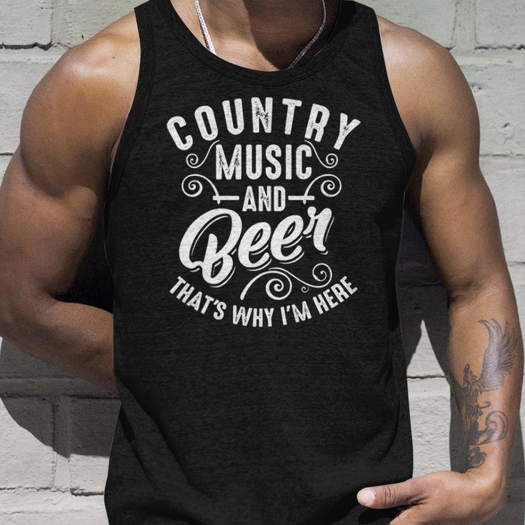 Country Music And Beer Cute Singer Alcohol Lover Tank Top Gifts for Him