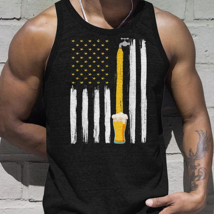 Crafts Beer American Flag Usa 4Th July Brewery Alcohol Lover Unisex Tank Top Gifts for Him