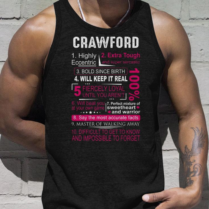 Crawford Name Gift Crawford V2 Unisex Tank Top Gifts for Him