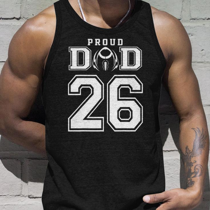 Custom Proud Football Dad Number 26 Personalized For Men Unisex Tank Top Gifts for Him