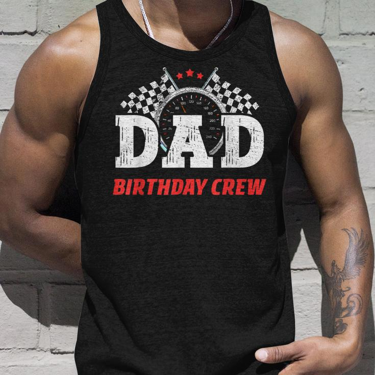 Dad Birthday Crew Race Car Racing Car Driver Daddy Papa Unisex Tank Top Gifts for Him