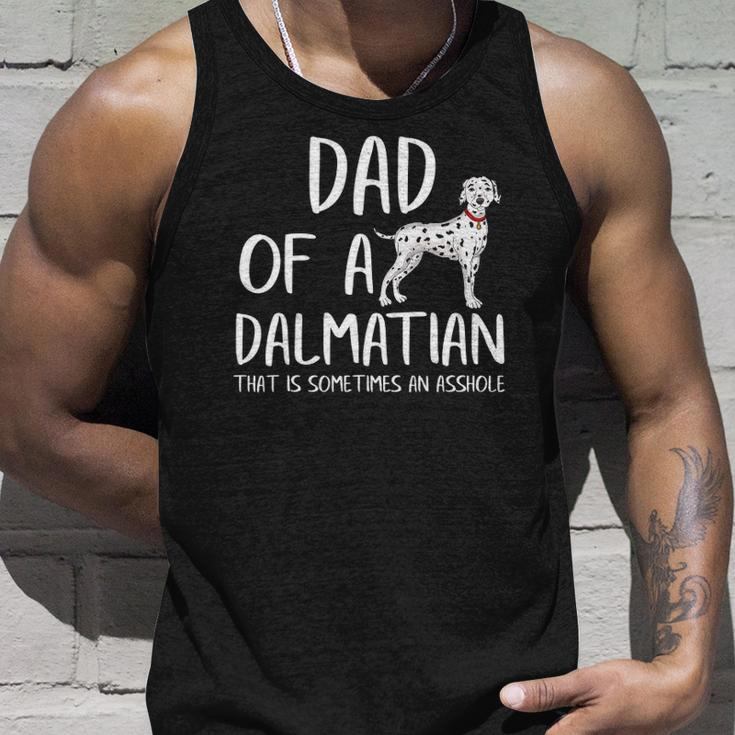 Dad Of A Dalmatian That Is Sometimes An Asshole Funny Gift Unisex Tank Top Gifts for Him