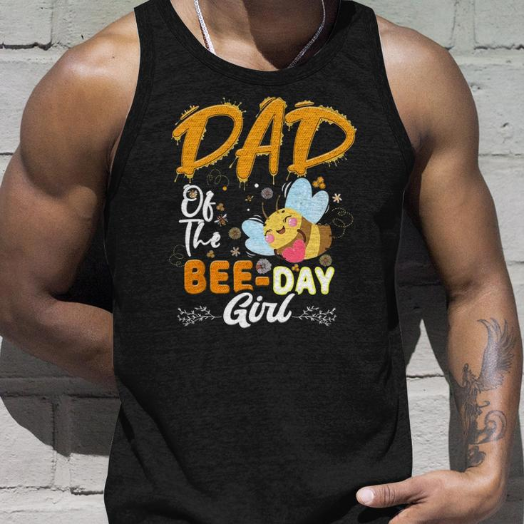 Dad Of The Bee Day Girl Hive Party Matching Birthday Unisex Tank Top Gifts for Him