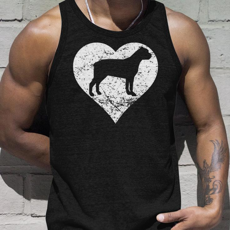 Distressed Cane Corso Heart Dog Owner Graphic Unisex Tank Top Gifts for Him