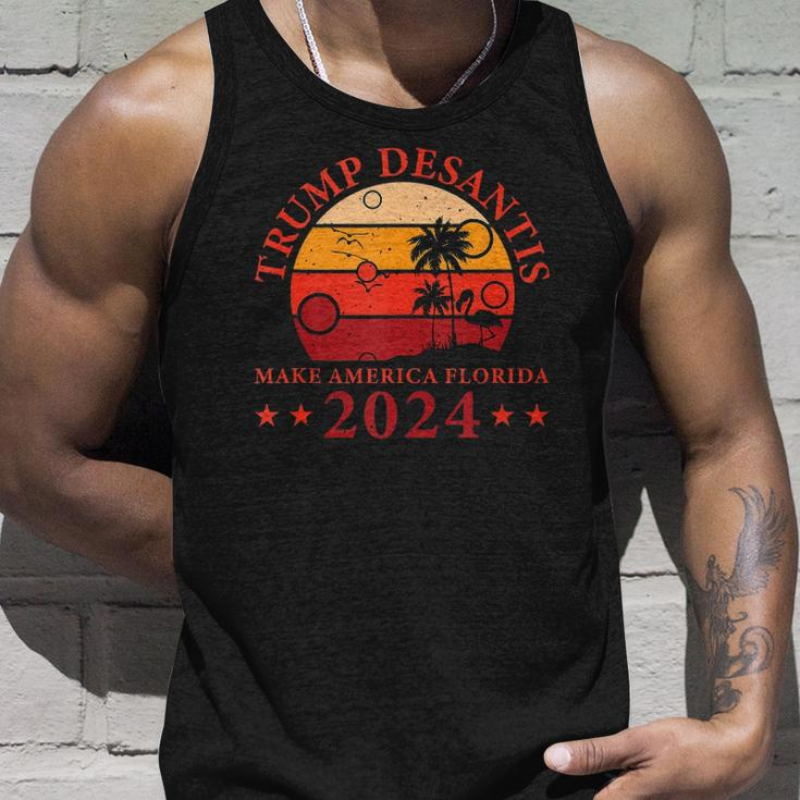 Donald Trump Tee Trump Desantis 2024 Make America Florida Unisex Tank Top Gifts for Him