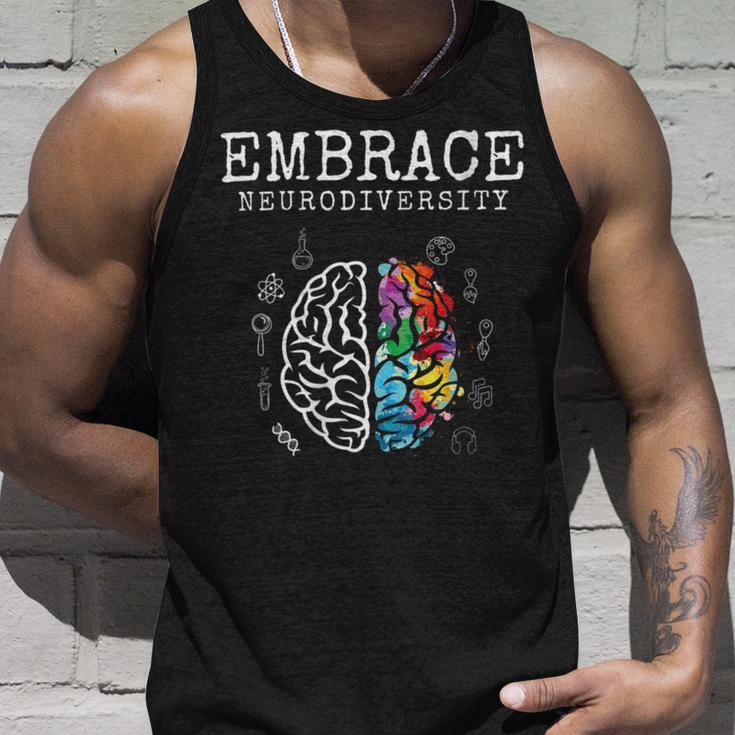 Embrace Neurodiversity Funny V2 Unisex Tank Top Gifts for Him