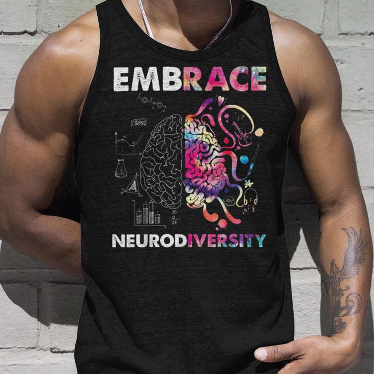 Embrace Neurodiversity Funny V4 Unisex Tank Top Gifts for Him