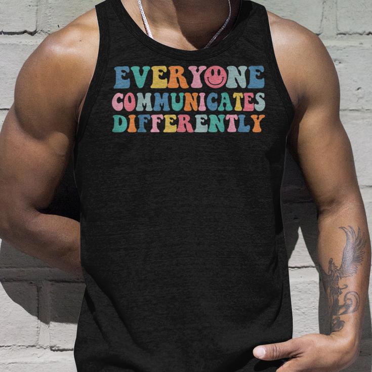 Everyone Communicates Differently V2 Unisex Tank Top Gifts for Him