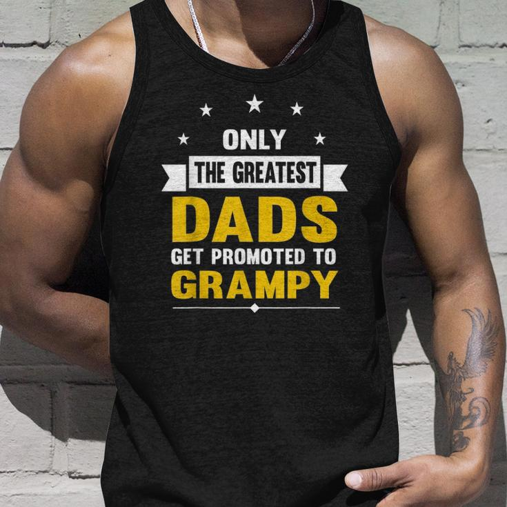 Family 365 The Greatest Dads Get Promoted To Grampy Grandpa Unisex Tank Top Gifts for Him