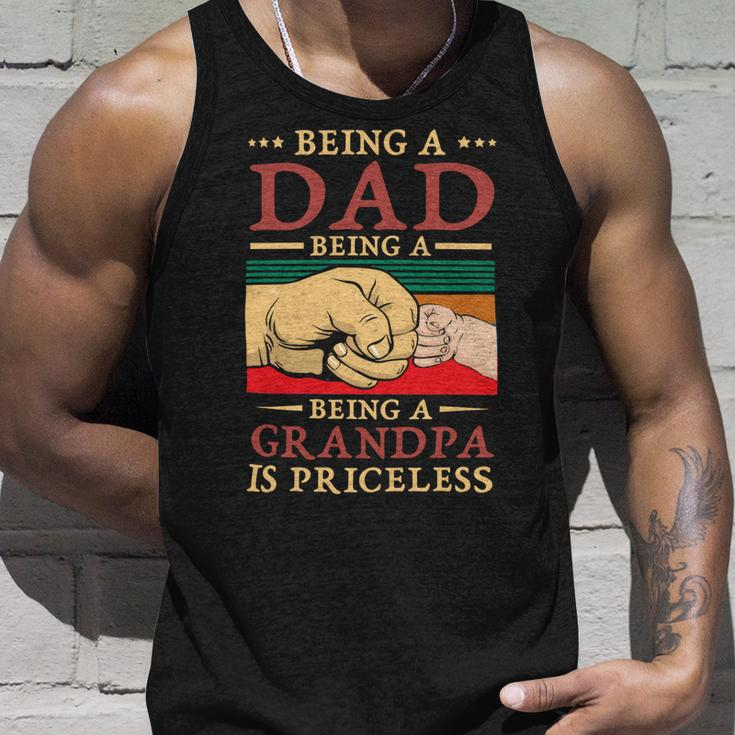 Father Grandpa Being A Dad Is An Honor Being A Grandpa Is Priceless114 Family Dad Unisex Tank Top Gifts for Him