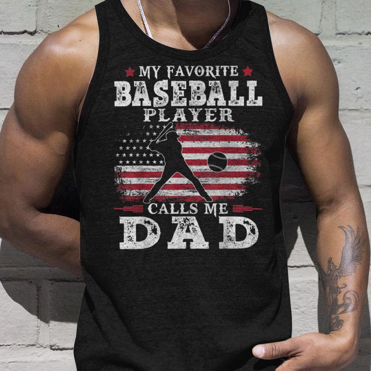 Favorite Baseball Player Calls Me Dad V2 Unisex Tank Top Gifts for Him